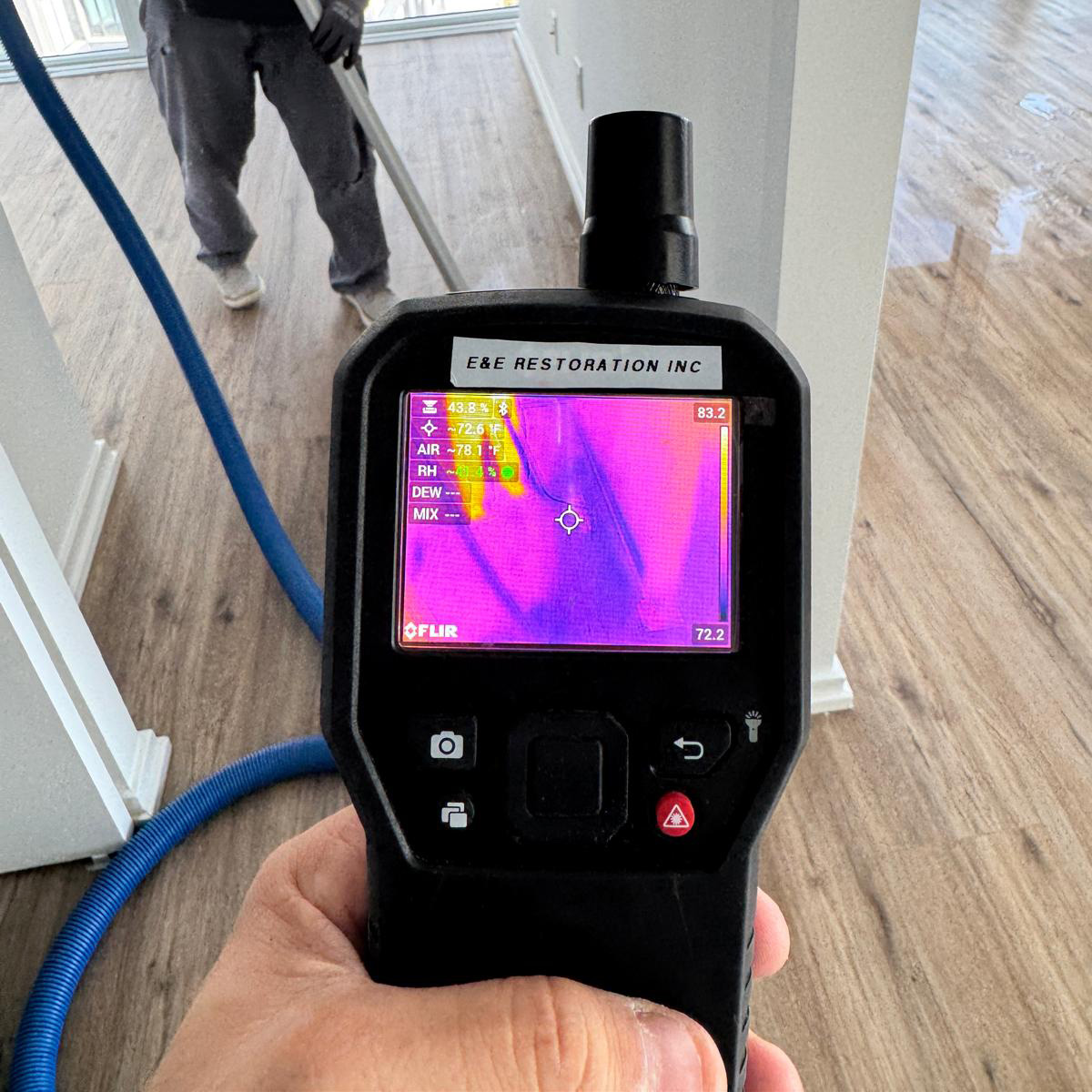 Moisture monitoring and documentation during the drying and cleanup